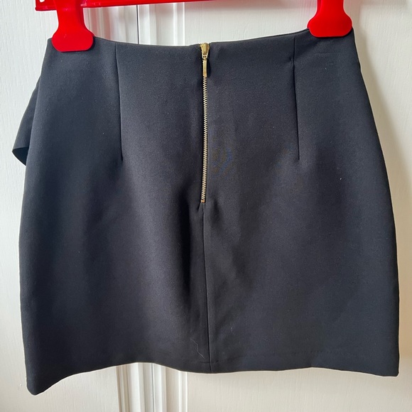 Zara Ruffle Mini Skirt in Black - Picture 2 of 5